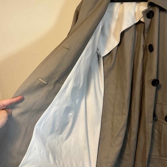 Club Monaco women’s cotton/linen short sleeve trench coat - Picture 3 of 5